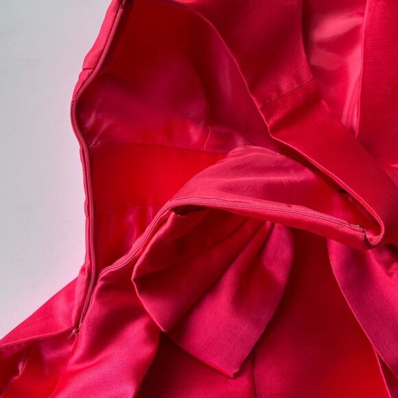 Kate Spade Open Back Bow Mini Party Dress in Pink Silk Blend Size 0 - Picture 13 of 16